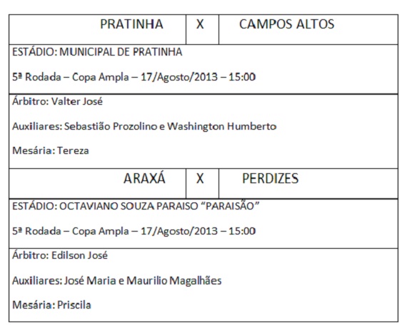 Árbitros Copa Ampla 5ª rodada 1